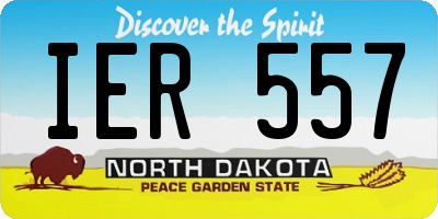 ND license plate IER557