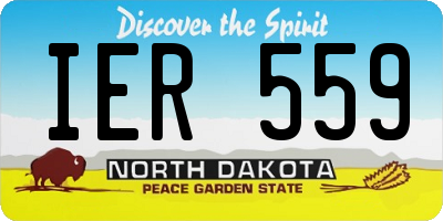 ND license plate IER559