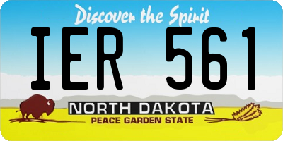 ND license plate IER561