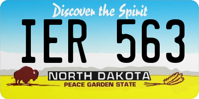 ND license plate IER563