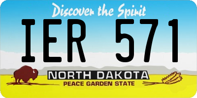 ND license plate IER571