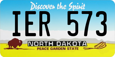 ND license plate IER573