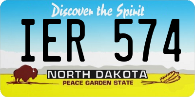 ND license plate IER574
