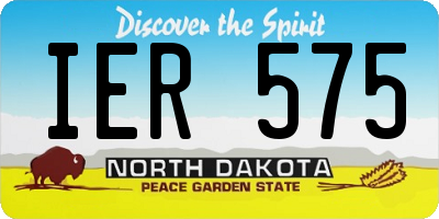 ND license plate IER575