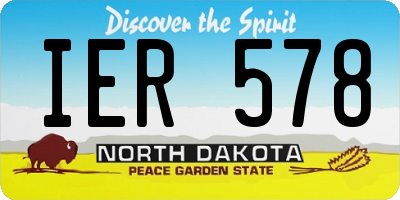 ND license plate IER578