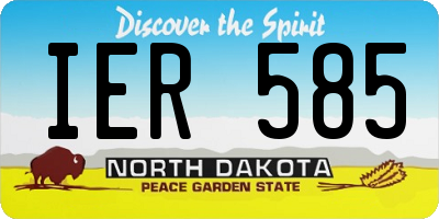 ND license plate IER585