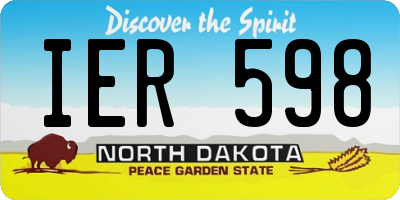 ND license plate IER598