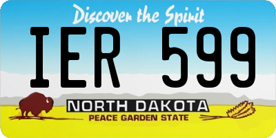 ND license plate IER599