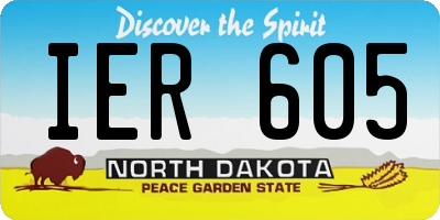 ND license plate IER605