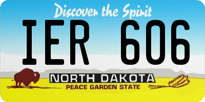 ND license plate IER606