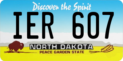 ND license plate IER607