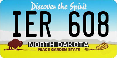 ND license plate IER608