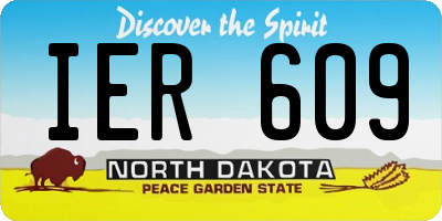 ND license plate IER609