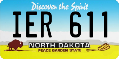 ND license plate IER611