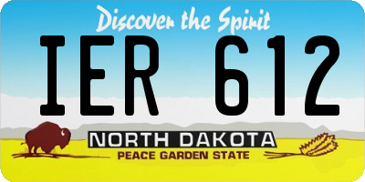 ND license plate IER612