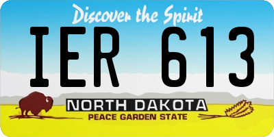 ND license plate IER613