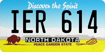 ND license plate IER614