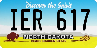 ND license plate IER617