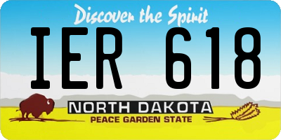 ND license plate IER618