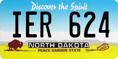 ND license plate IER624