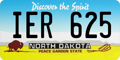 ND license plate IER625