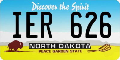 ND license plate IER626