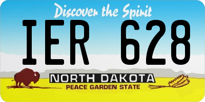 ND license plate IER628