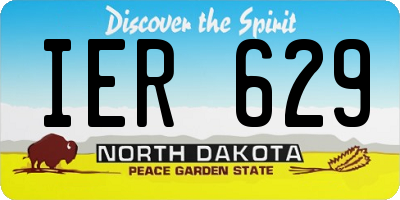 ND license plate IER629