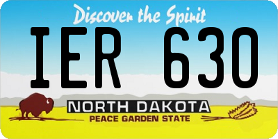 ND license plate IER630