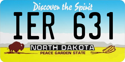 ND license plate IER631