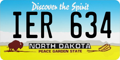 ND license plate IER634