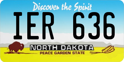 ND license plate IER636