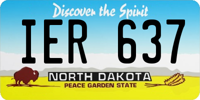 ND license plate IER637