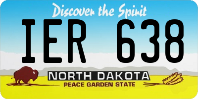 ND license plate IER638
