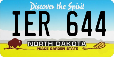 ND license plate IER644