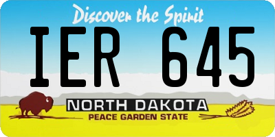 ND license plate IER645