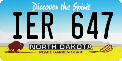 ND license plate IER647