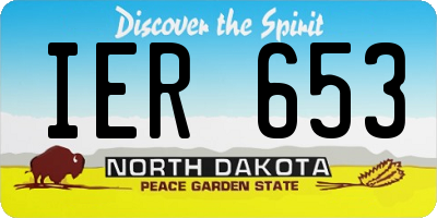 ND license plate IER653