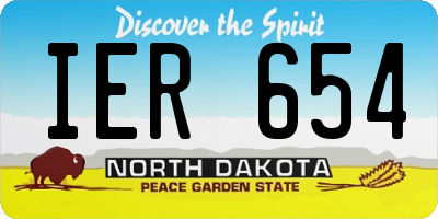 ND license plate IER654