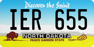 ND license plate IER655
