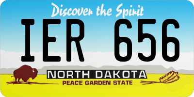 ND license plate IER656