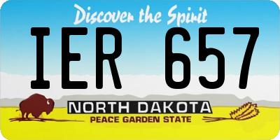 ND license plate IER657