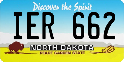 ND license plate IER662