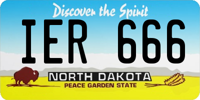 ND license plate IER666