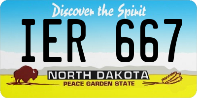 ND license plate IER667