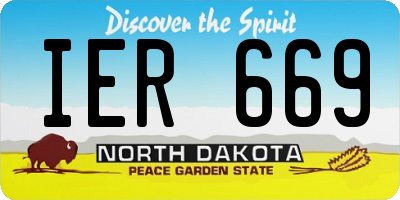 ND license plate IER669