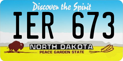 ND license plate IER673