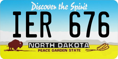 ND license plate IER676