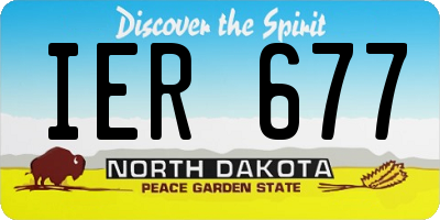 ND license plate IER677