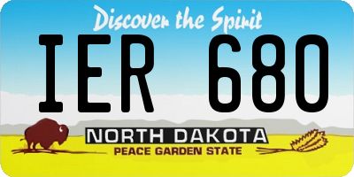 ND license plate IER680